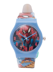 Marvel Spiderman Analog Watch for Boys with PVC Band, TT1062 I, Blue
