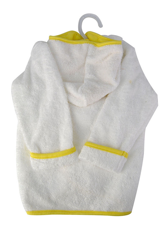 Disney Winnie The Pooh Cover Up Hooded Terry Robe for Kids, 6-36 Months, White/Yellow