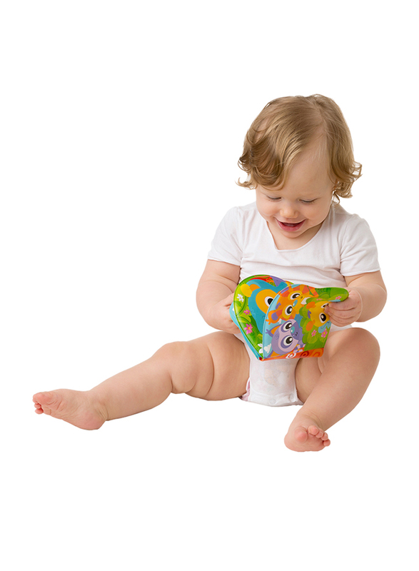 Playgro Little Bee's Adventure Bath Book for Kids, Blue/Yellow/Green/Red/Orange