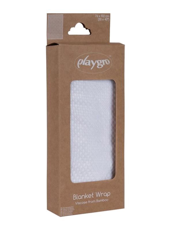 Playgro Home Bamboo Basket Weave Blanket, White