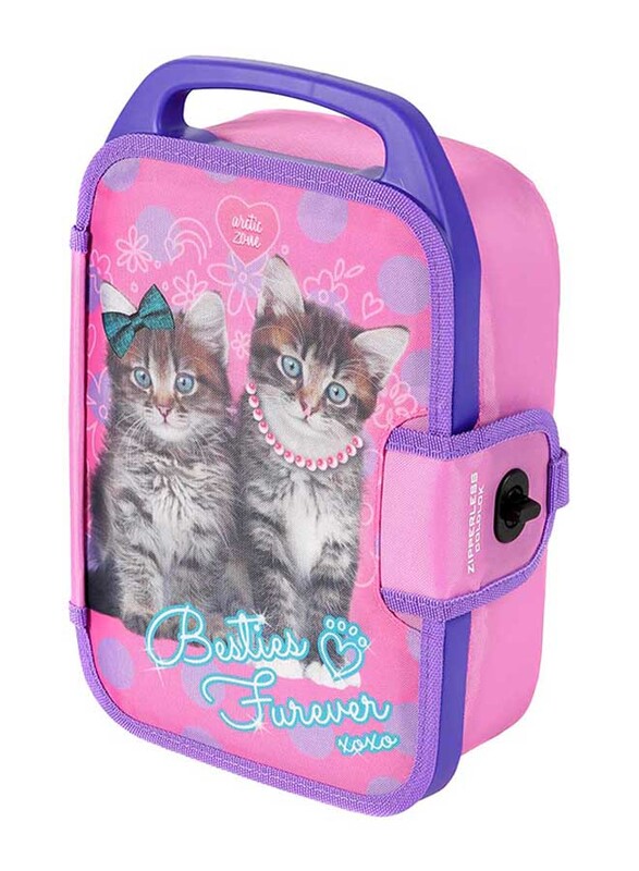 

Arctic Zone Deluxe Zipperless Lunch Pack Kitty Lunch Box, Pink
