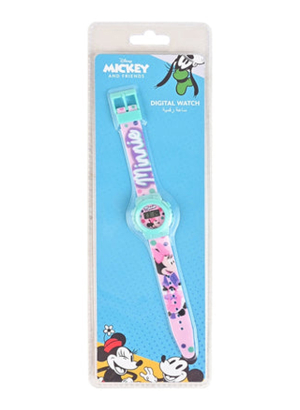 

Disney Minnie Basic Digital Watch for Girls, with Colourful Changing Lights in Strap, Multicolour