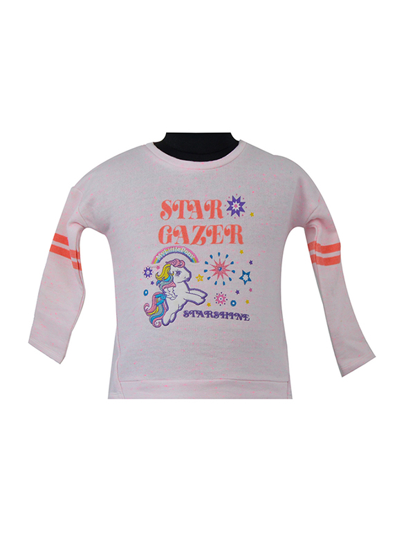 Hasbro MLP Long Sleeve T-Shirt for Infant Girls, 6-12 Months, Light Pink