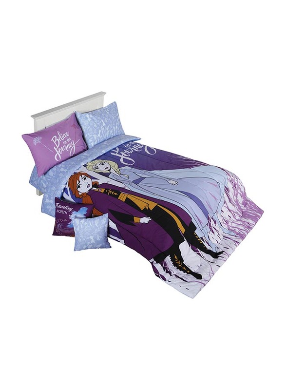 

Disney Frozen II Comforter Set, 130 x 170cm, 3 Pieces, Purple