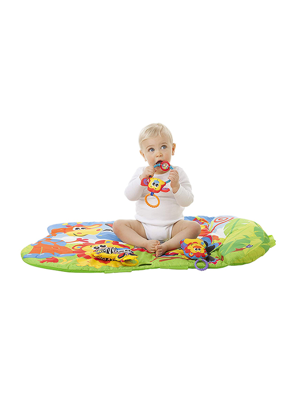 Playgro 5-in-1 Safari Gym, Green/Yellow/Red/White