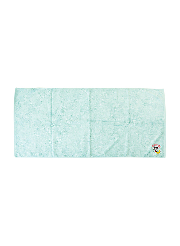 

Disney Mickey Mouse Cotton Jacquard Towel for Boys, 60 x 120cm, Light Blue