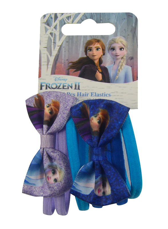

Disney Frozen II Hair Elastics Set for Girls, 6-Pieces, Blue/Purple