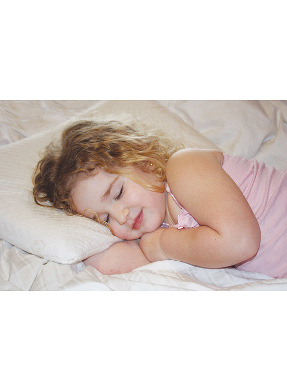 Babyworks Toddler Pillow, with Removable Bamboo Pillowcase, White