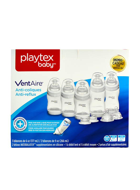 Playtex VentAire Complete Tummy Comfort Newborn Gift Set, Clear