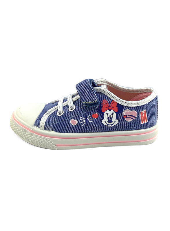 Disney Minnie Mouse Glitter Jeans Sneakers for Girls, 25 EU, Blue