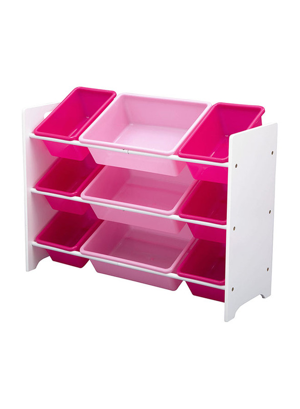 

Delta Children Mysize 9 Plastic Bin Storage Organizer, Pink