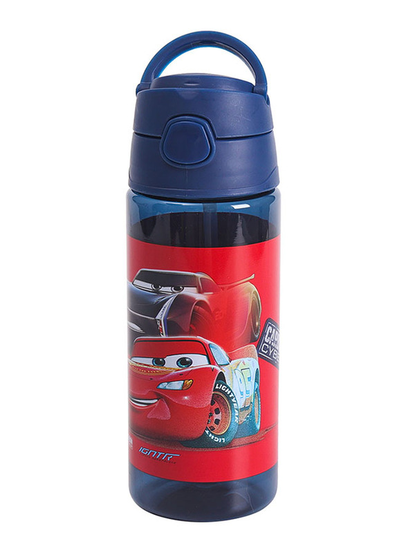 

BTS Bottles Disney Cars Super Charge Plastic Water Bottle, 330ml, TBT22CRSCPB309, Blue/Red