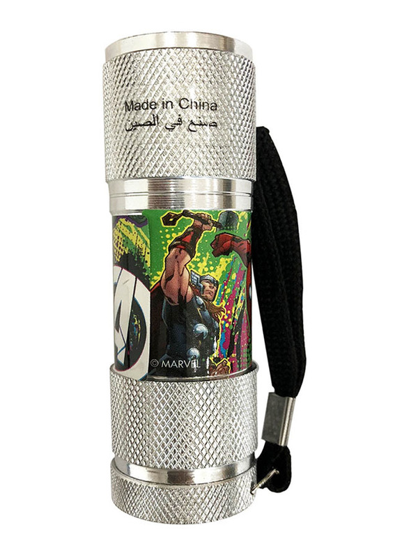 

Marvel Avengers Portable LED Torch Flashlight, with Wrist Strap, Silver