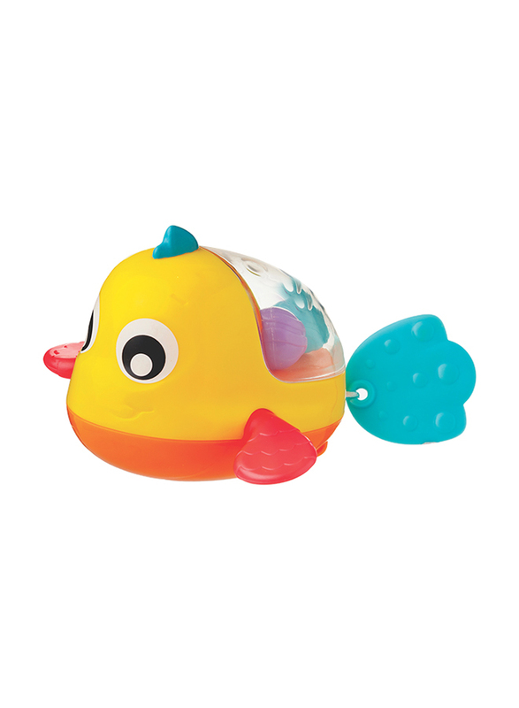 Playgro Paddling Bath Fish for Kids, Blue/Yellow/Red/Orange