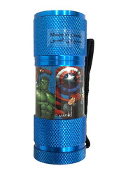 Marvel Avengers Portable LED Torch Flashlight, with Wrist Strap, Dark Blue