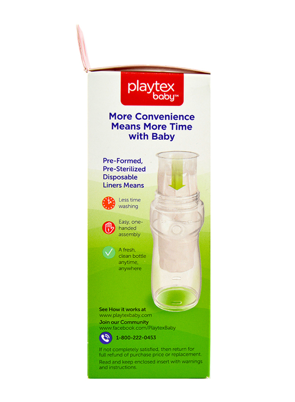 Playtex Anti-Colic Nurser with Drop-Ins Liners, 118ml, Clear