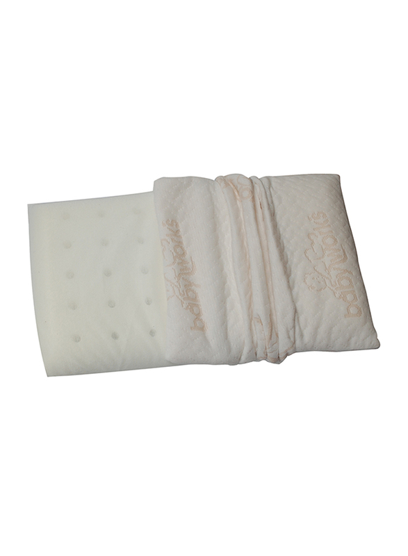 Babyworks Toddler Pillow, with Removable Bamboo Pillowcase, White