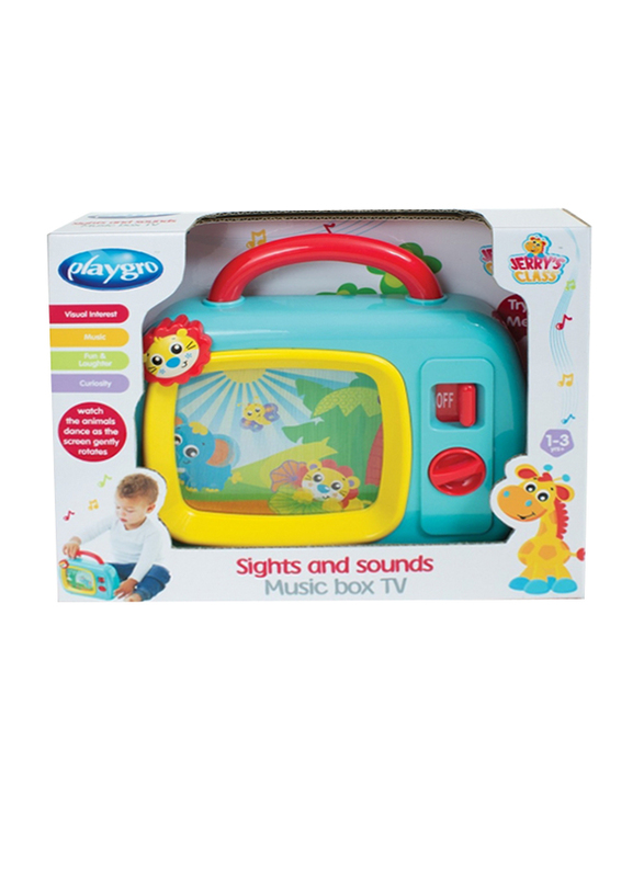 Playgro Sights and Sounds Music Box TV, Ages 1+, Multicolour