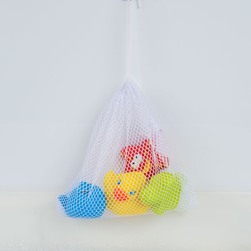 Playgro Bath Squirtees and Storage Set for Kids, Blue/Yellow/Green/Red