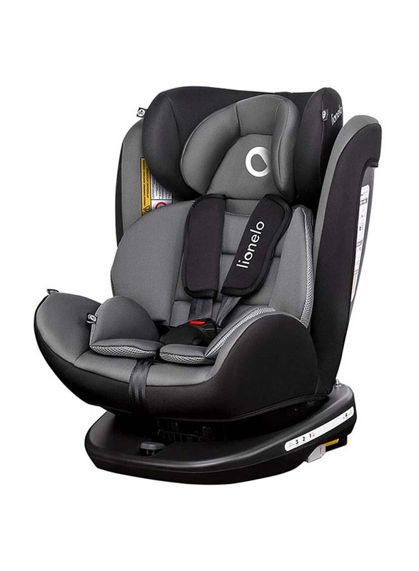 Lionelo Bastiaan 360 Baby Car Seat, Grey/Black Base