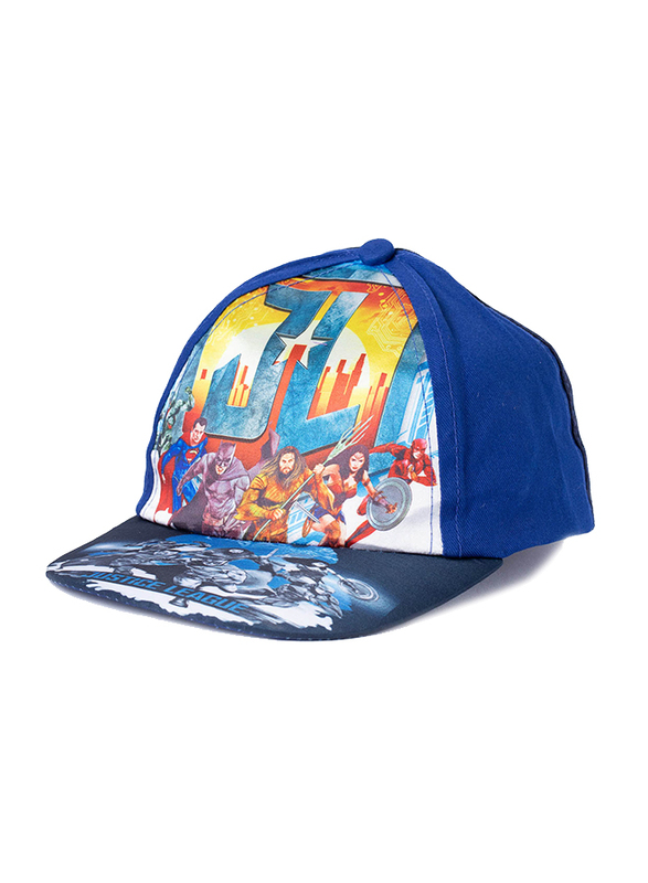 

Warner Bros DC Justice League JL Logo Sublimated Cap for Boys, One Size, Blue/Orange