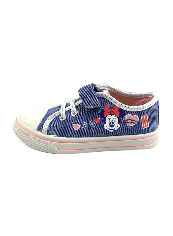 Disney Minnie Mouse Glitter Jeans Sneakers for Girls, 28 EU, Blue