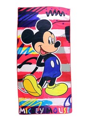 Disney Mickey Mouse Microfibre Beach Bath Towel for Boys, 55 x 110cm, Multicolour