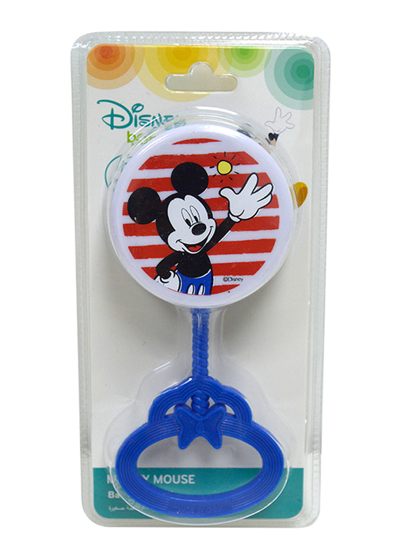 Disney Hand Development Rattle Bells Toys for Baby Boys, Newborn Infant, Mickey Mouse, Blue