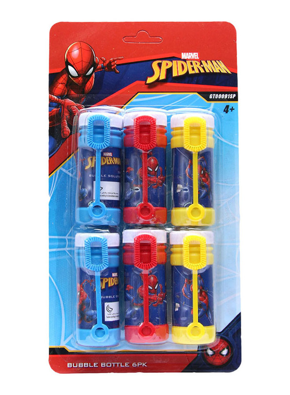 

Marvel Spiderman Bubble Bottle Pack Of 6, Multicolour