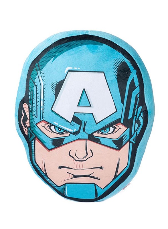 

Marvel Captain America 3D Shaped Printed Kids Cushion, 35 x 35cm, Blue