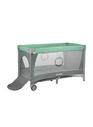 Lionelo Flower 2-in-1 Travel Bed Playpen, Turquoise Blue