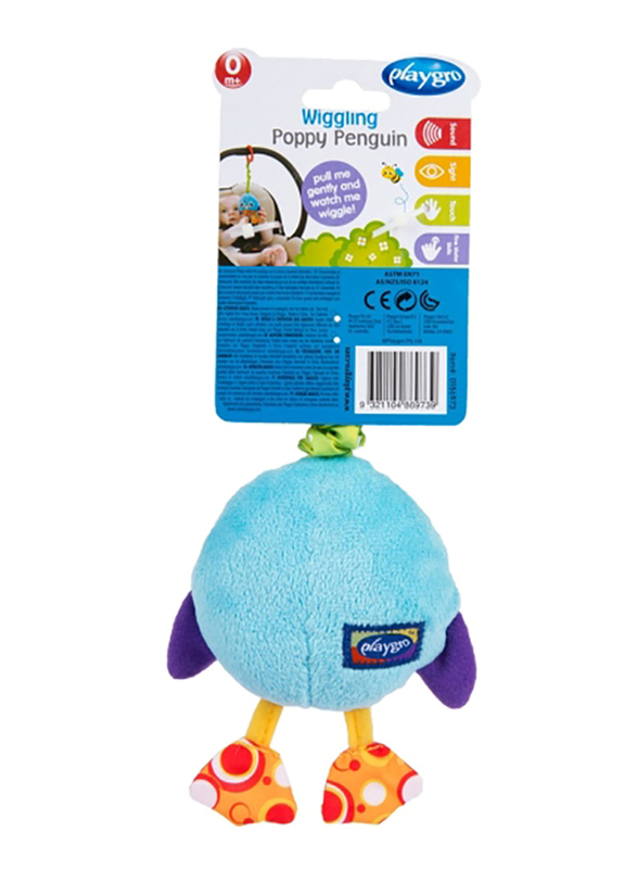 Playgro Wiggling Poppy Penguin Stem Toy, Multicolour