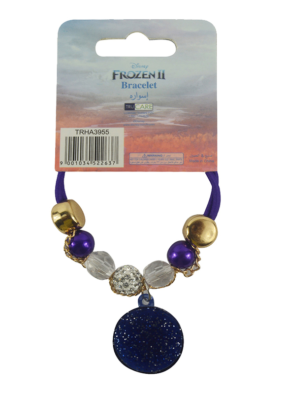 Disney Frozen II Bracelet for Girls, Gold/Purple/Blue
