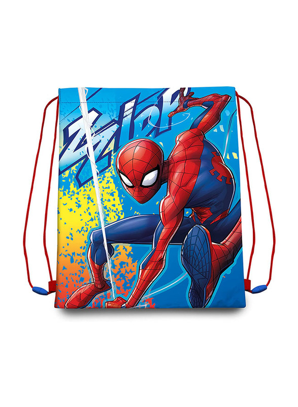 

Marvel Spider-Man Drawstring Bag/Shoe Bag Rucksack 40cm for Boys, Multicolor