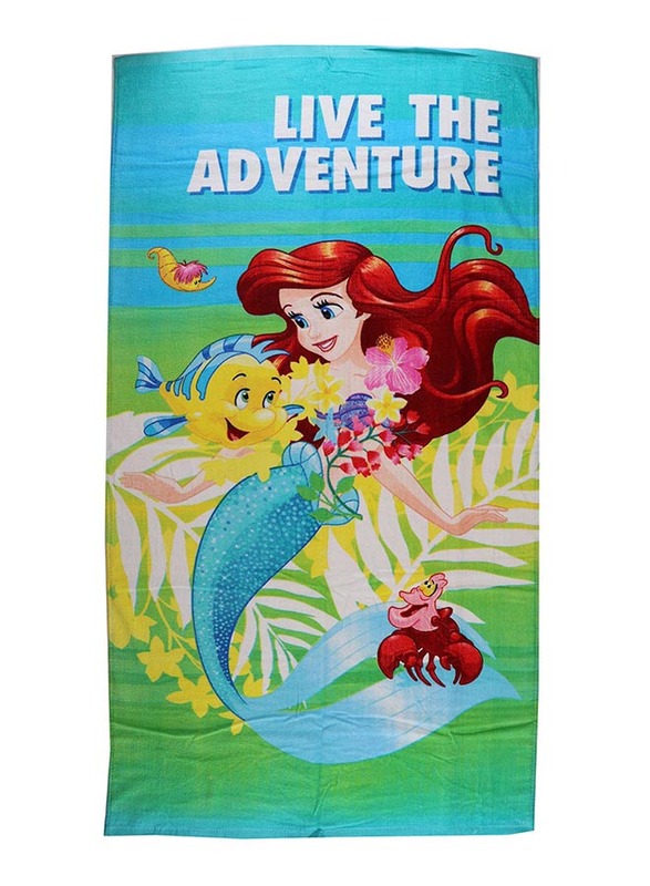 

Disney Adventure Princess Printed Beach Towel, Aqua