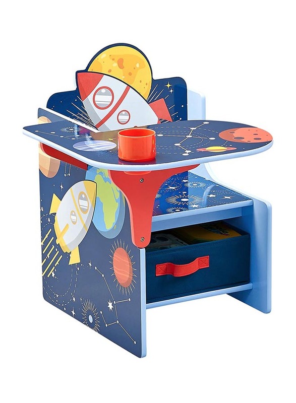 

Delta Children Space Adventures Chair Desk with Storage Bin, Blue