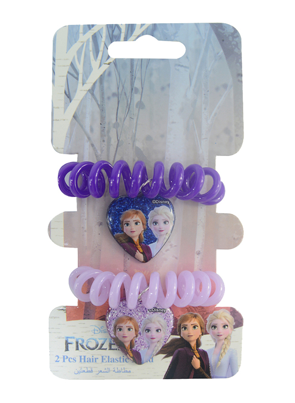 

Disney Frozen II Hair Elastics Bands Set for Girls, 2-Pieces, Purple/Lavender