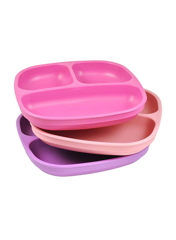 

Re-Play Recycled Divided Plates Princess Pack of 3, Multicolour