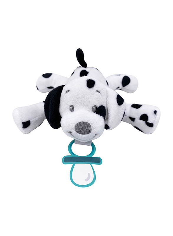 

Babyworks Pacifier Holder Plush Toy Spotty Dog Woof, White