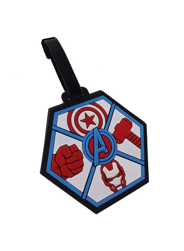 

Marvel Avengers Luggage Suitcase Backpack Tag, Red/White/Blue