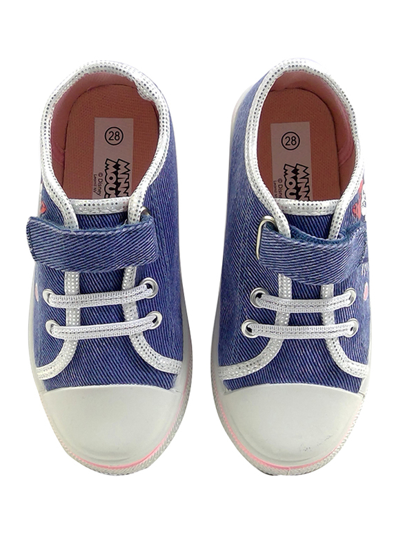 Disney Minnie Mouse Glitter Jeans Sneakers for Girls, 25 EU, Blue