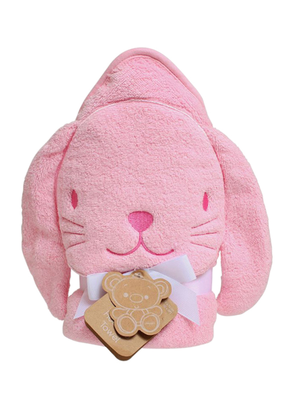 Playgro Home Bunny Hooded Towel for Kids, Pink