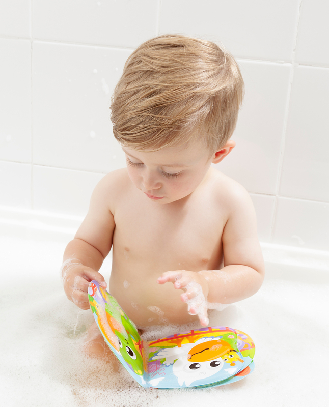 Playgro Little Bee's Adventure Bath Book for Kids, Blue/Yellow/Green/Red/Orange