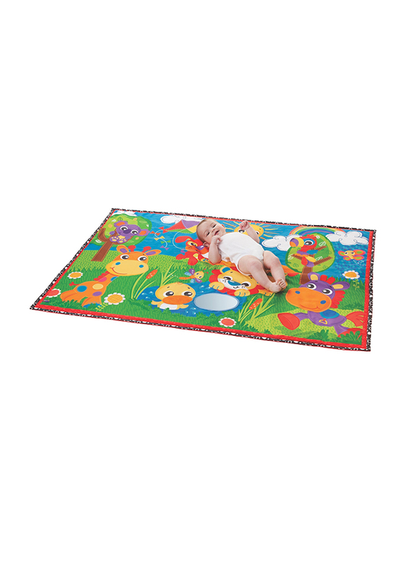 Playgro Party in the Park Super Mat, Green/Red/Yellow/Purple/Blue
