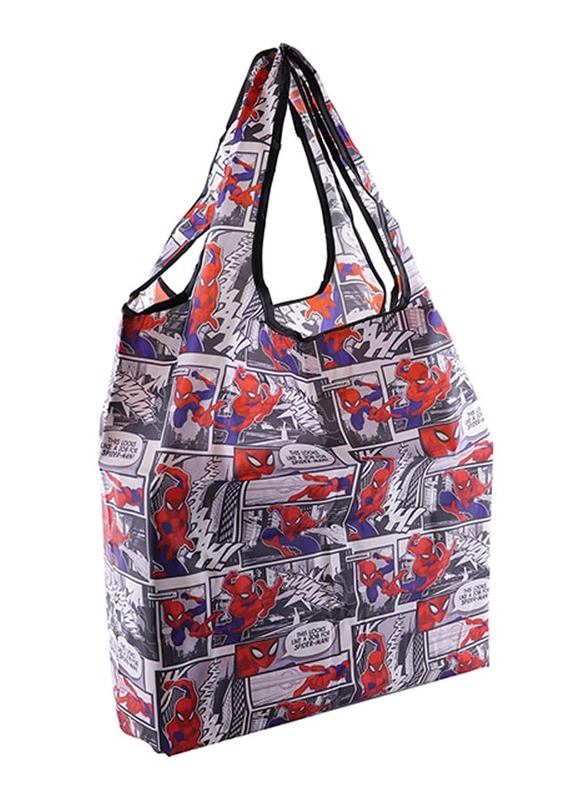 

Marvel Spider-Man Foldable Travel/Shopping Bag For Boys, Blue/Red