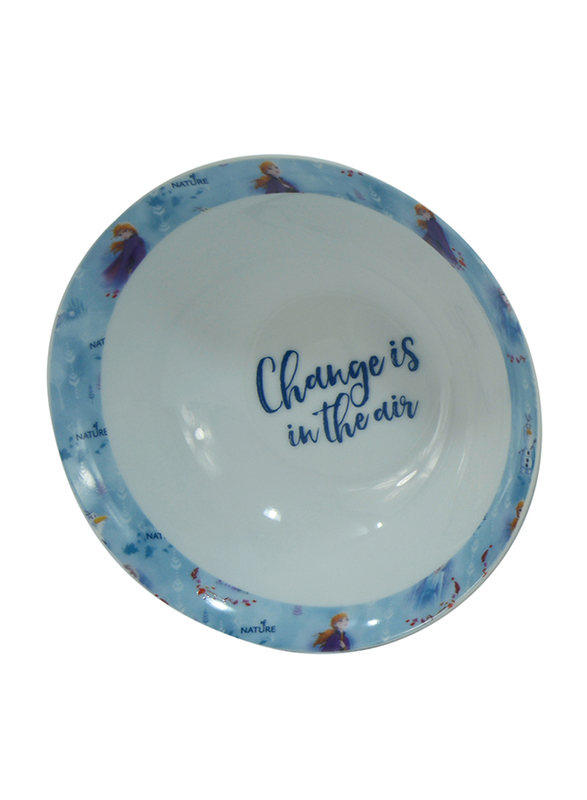 Disney Frozen II Movie Ceramic Dinnerware Breakfast Set for Girls, 3 Pieces, Multicolor