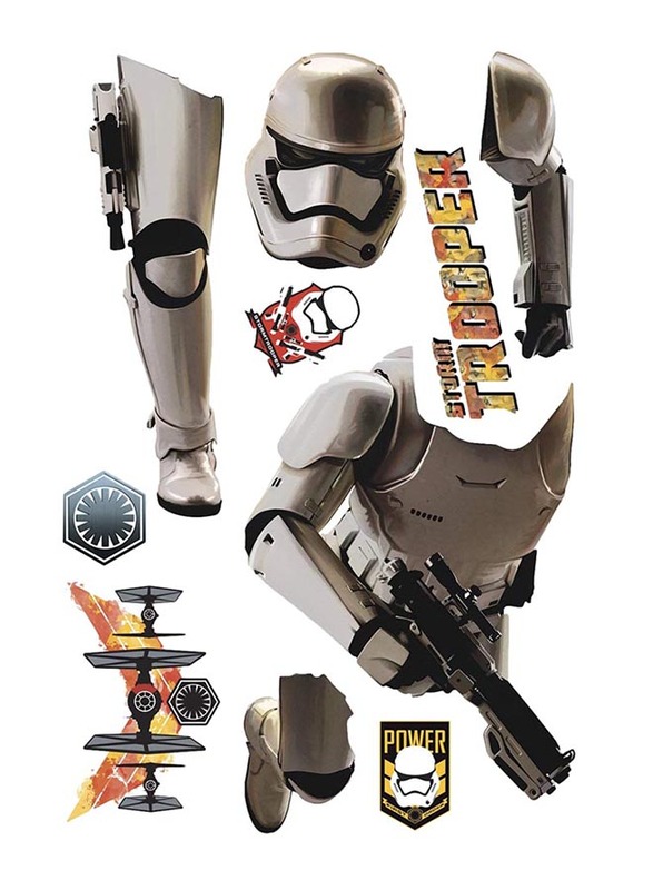 

Room Mates Decals Star Wars The Force Awakens Wall Decal, White/Black