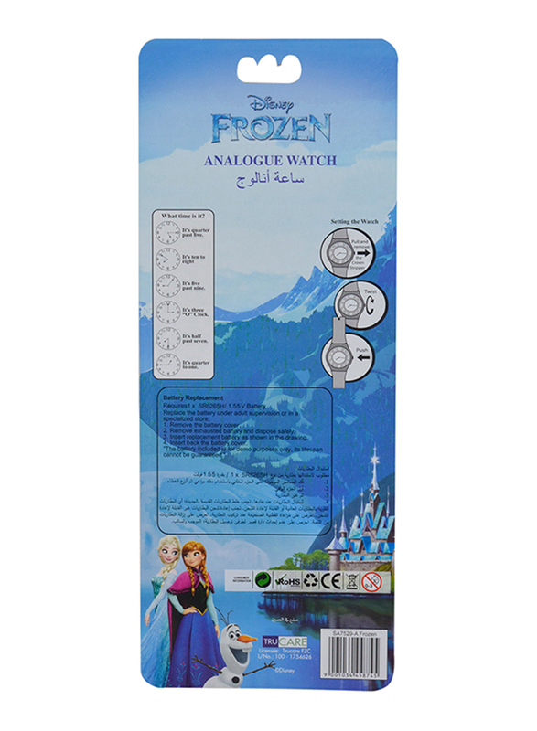 Disney Frozen Analog Watch for Girls, 3+ Years, One Size, Purple/Blue