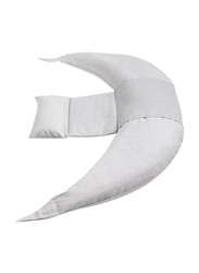 Nuvita 7100 12-In-1 Dream Wizard Pregnancy Pillow, NU-ALDW0018, Grigio Bianco Grey
