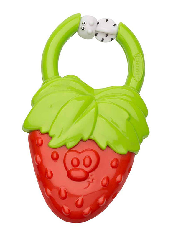 

Infantino Strawberry Vibrating Teether for Ages 3+ Year, Red